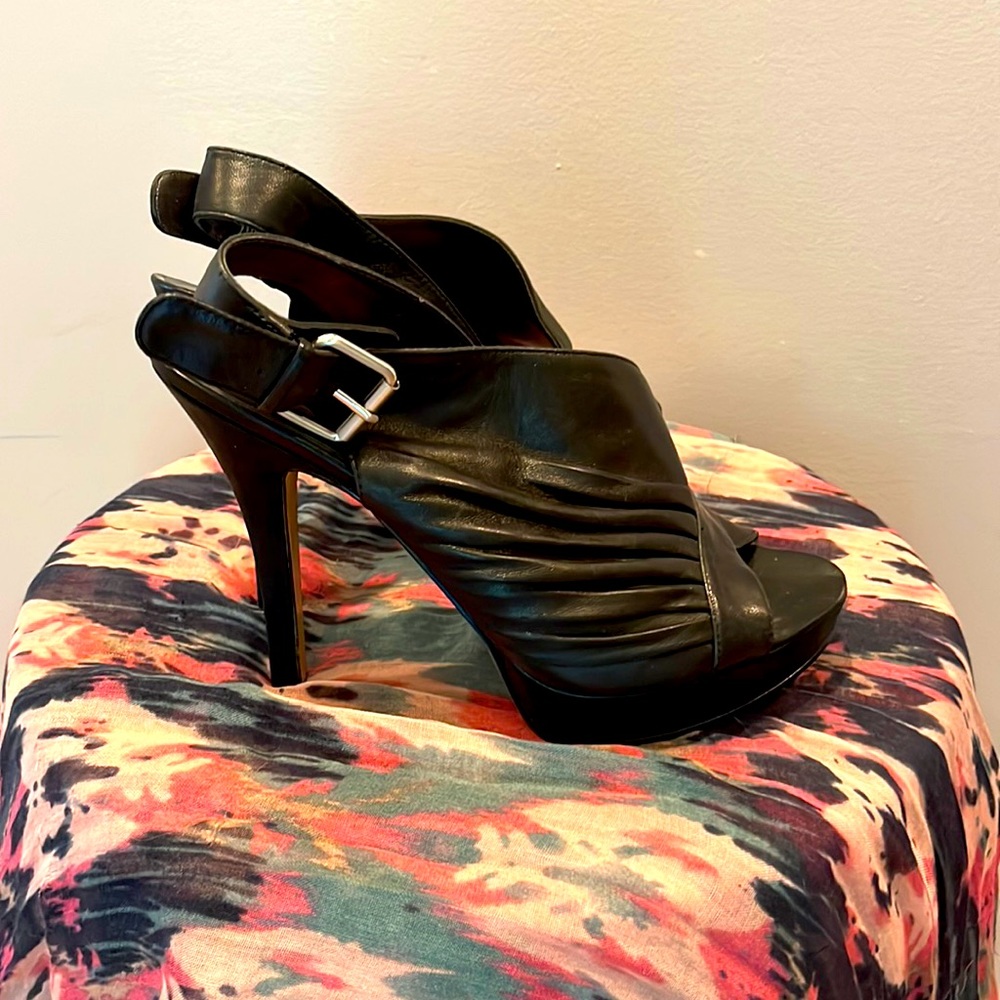 Like New Nine West Open Toe Wrapped Heels